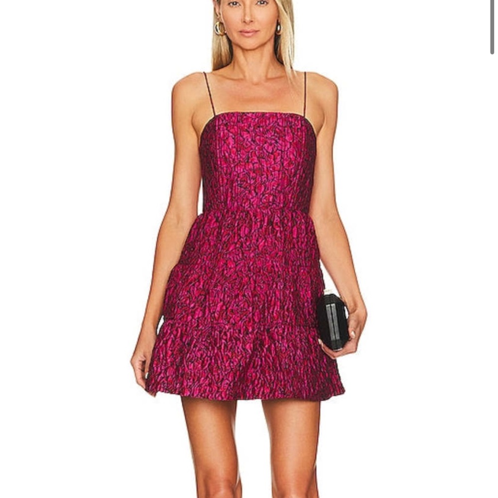 Alice + Olivia Dark Pink strapless  Mini Dress